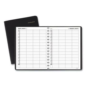 AT-A-GLANCE® Four-person Group Daily Appointment Book, 11 X 8, Black Cover, 12-month (jan To Dec): 2022 freeshipping - TVN Wholesale